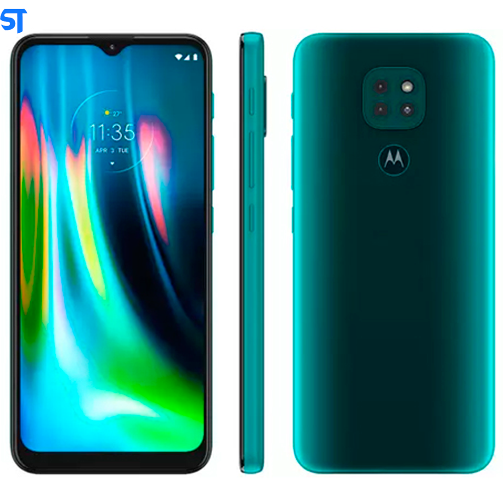 Smartphone Motorola Moto G9 Play 64GB Verde Turquesa Tela 6.5" Câmera 48 MP 2 MP 2 MP- XT2083-1