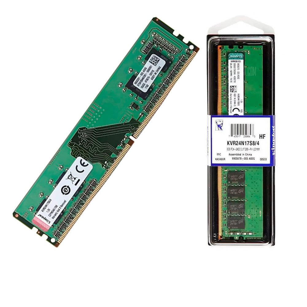 Memória Ram Desktop 4GB 2400MHz DDR4 Kingston KVR24N17S8/4 - Preta