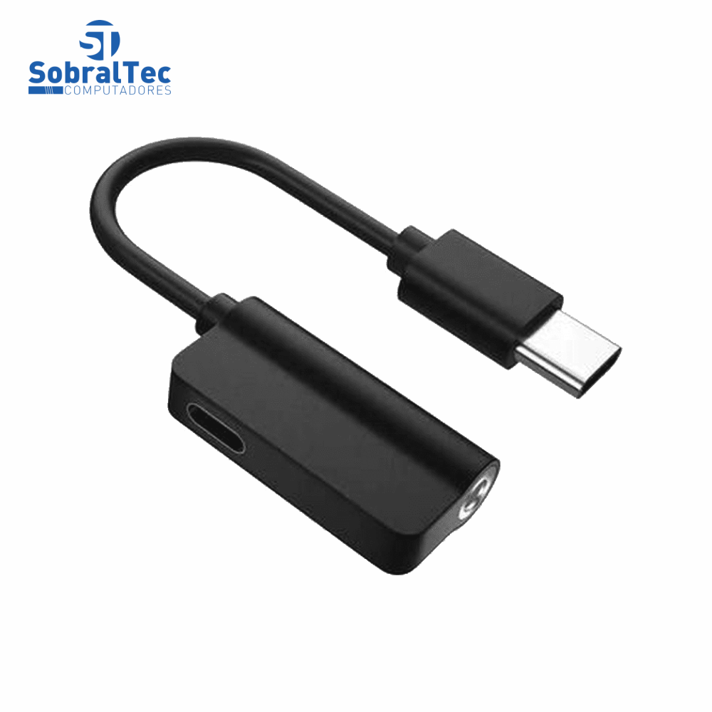 Cabo Adaptador Para Carga e Microfone Tipo C  Macho Para P2 e Tipo C Xtrad XT2147