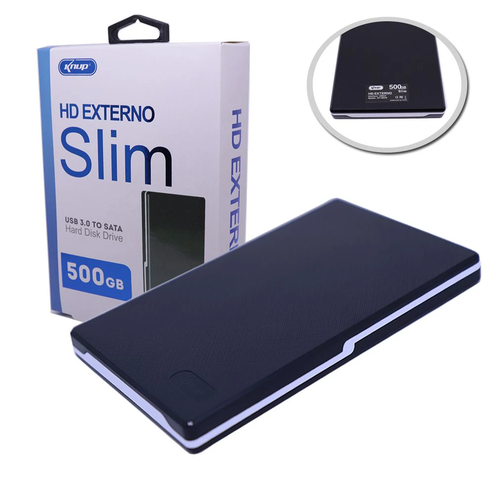 HD Externo Slim 500gb Usb 3.0 Super Speedy 5 Gbps Knup Kp-hd016
