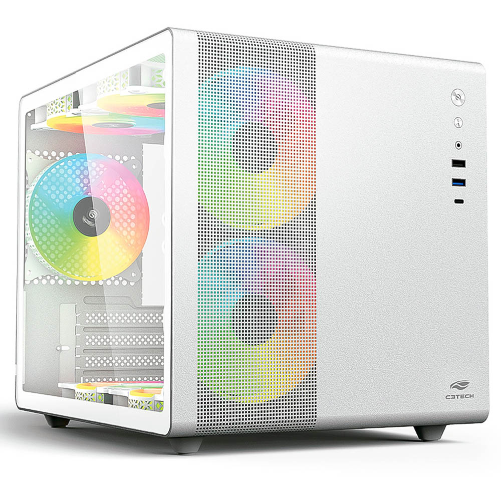 Gabinete Gamer Aquarius MT-G710WH Sem Fonte C3Tech