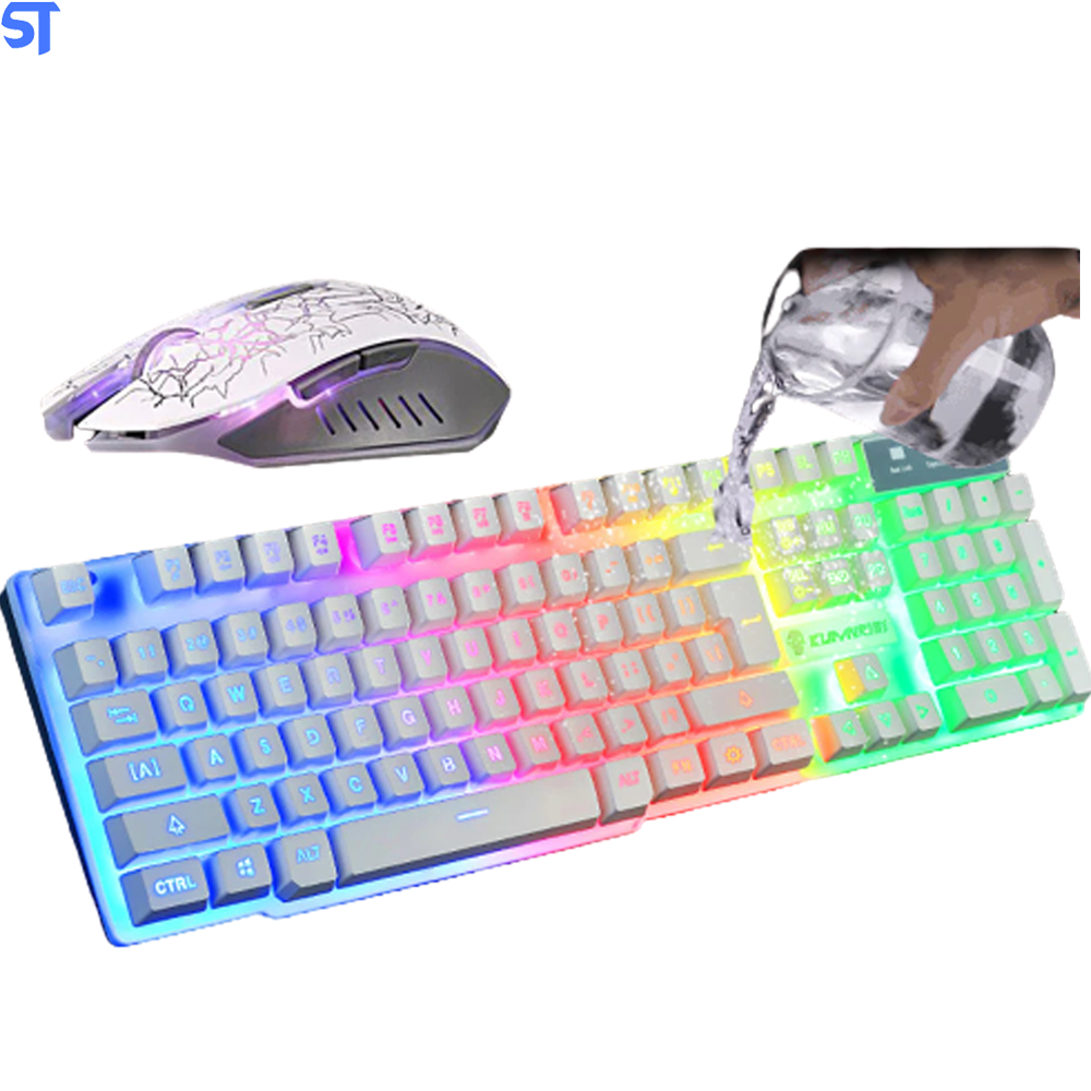 Kit Gamer Teclado, Mouse e Mousepad Kuiyn T6 - Branco