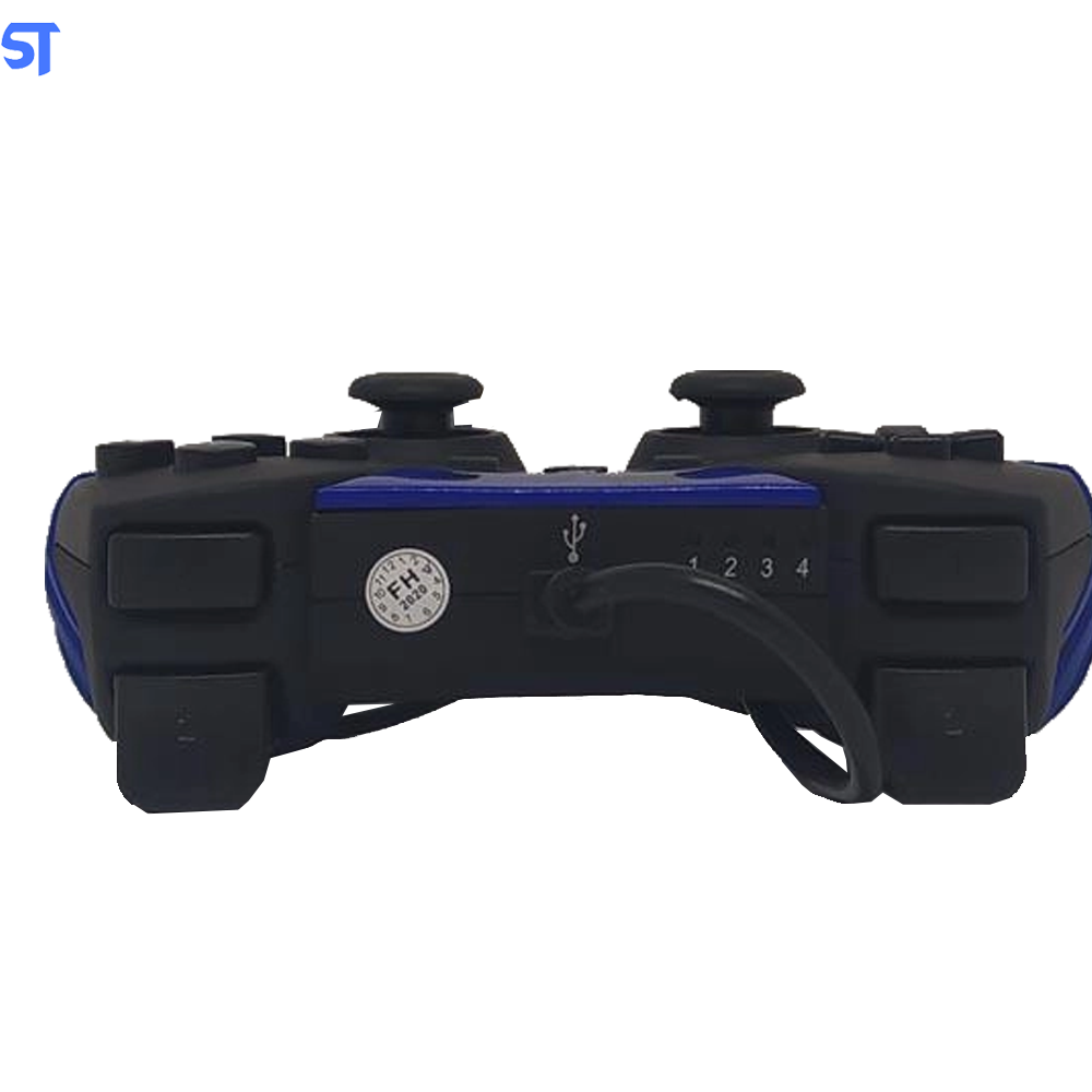 Controle Gamer Knup Joystick USB Guerra, Compatível para PS3 e pc  Preto com Azul - KP4040