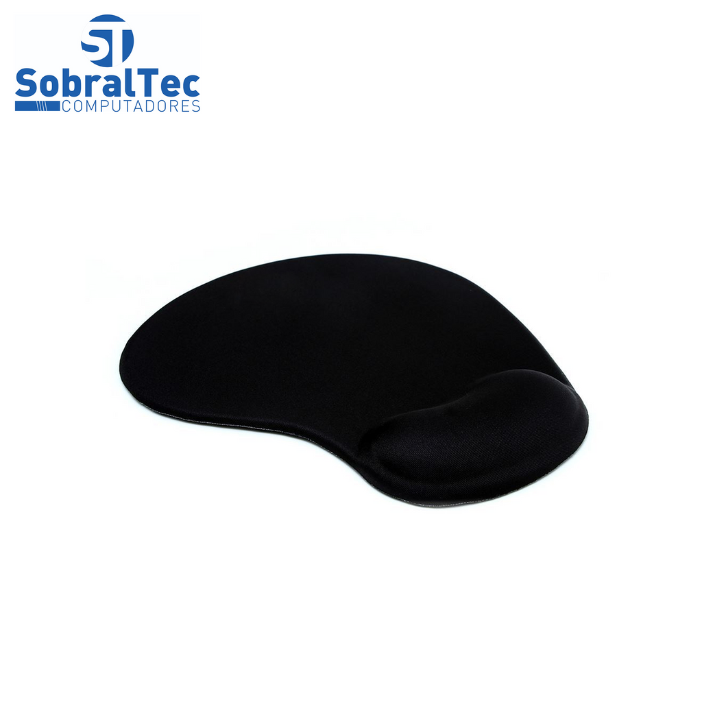 MousePad Base para Mouse Com Apoio Em Gel Preta MD9