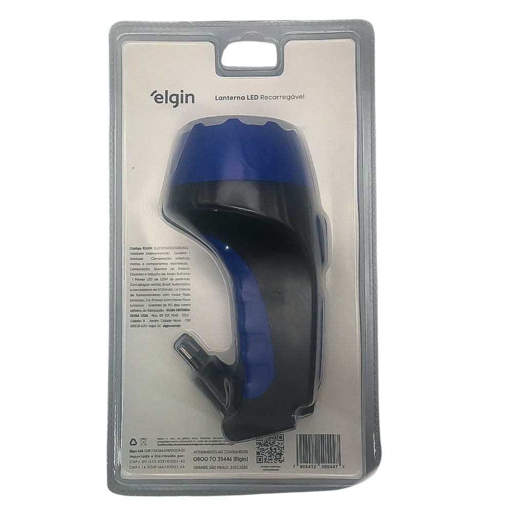 Lanterna Recarregável Power LED 1W Elgin Ele000000082423
