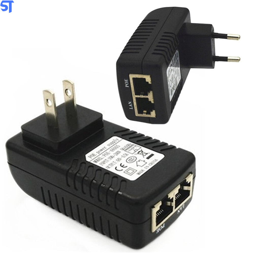 Fonte Poe Injector Ethernet CCTV 48V 0.5A