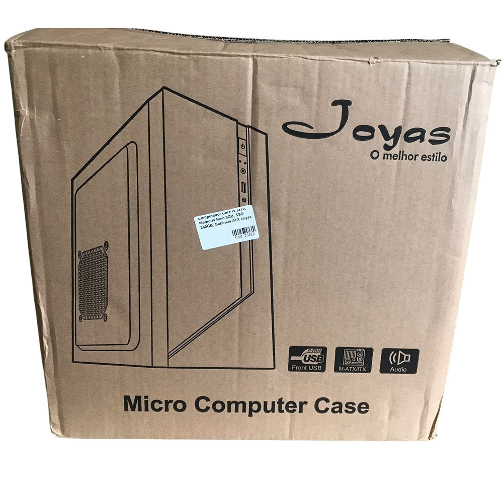 Computador Core I5 3470, Memória Ram 8GB, SSD 240GB, Gabinete ATX Joyas