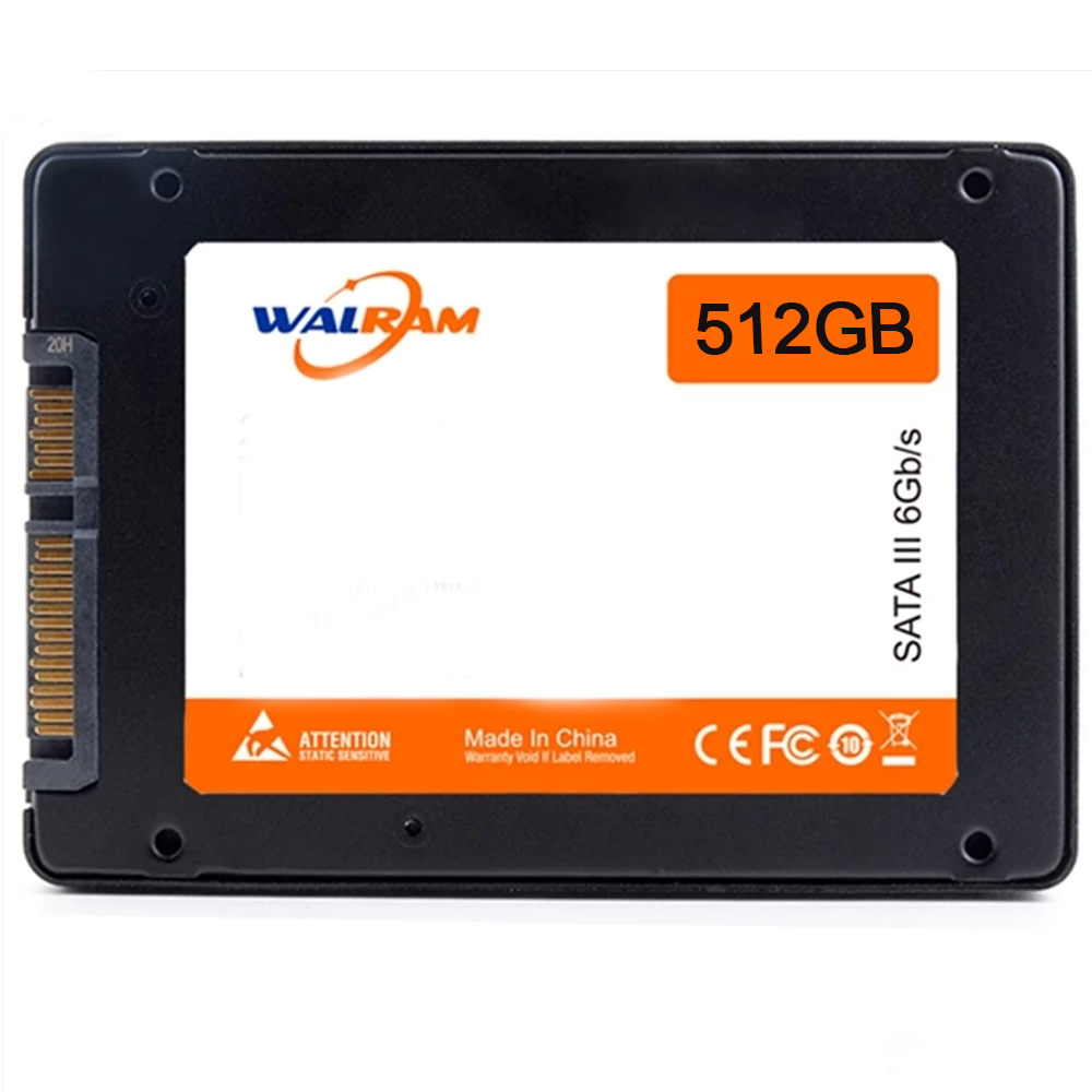 HD SSD Walram 512GB 560Mb/s De Leitura 490Mb/s De Escrita 3D Nand