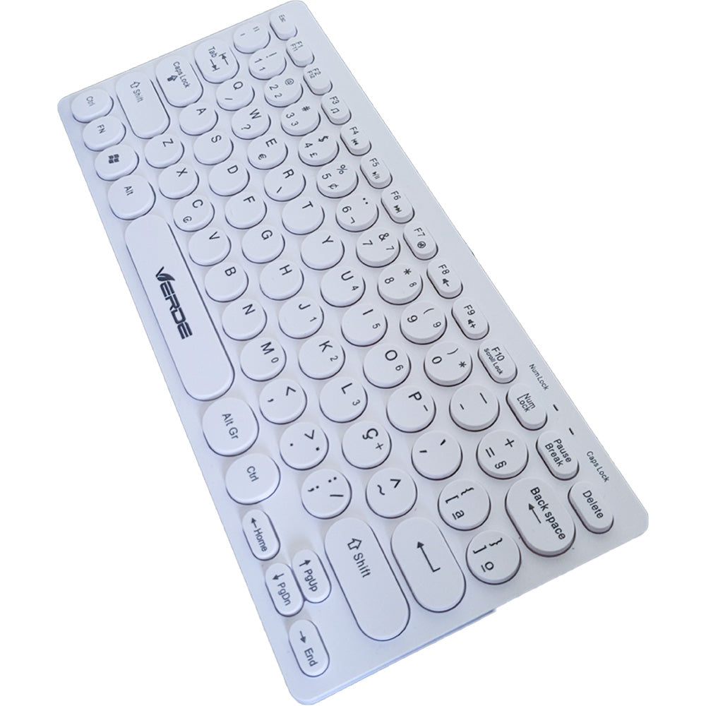 Kit Teclado mouse Branco Teclado Silenciosas Atalhos Multimidia JP-08-T - Marca Verde