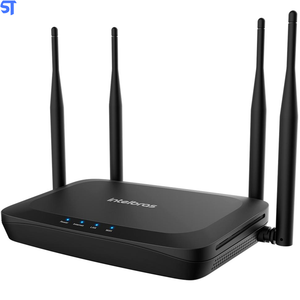 Roteador Wi-fi Dual Band Ac 1200 Porta Wan Gigabit 3 Lan Fast Ethernet 4 Antenas Intelbras Gf 1200
