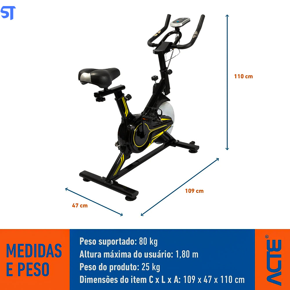 Bicicleta Ergométrica Spinning E16 Acte Sports