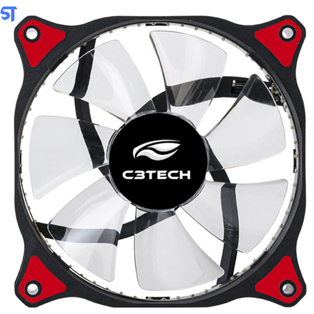 Cooler Fan Vermelho Storm 12Cm 30Led C3T F7-L130RD C3Tech
