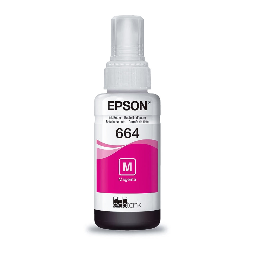 Refil de Tinta Epson 664 Magenta 70Ml Original T664120 AL Rende até 4.000 Paginas  L110 / á L395 / L495- Sem Caixa