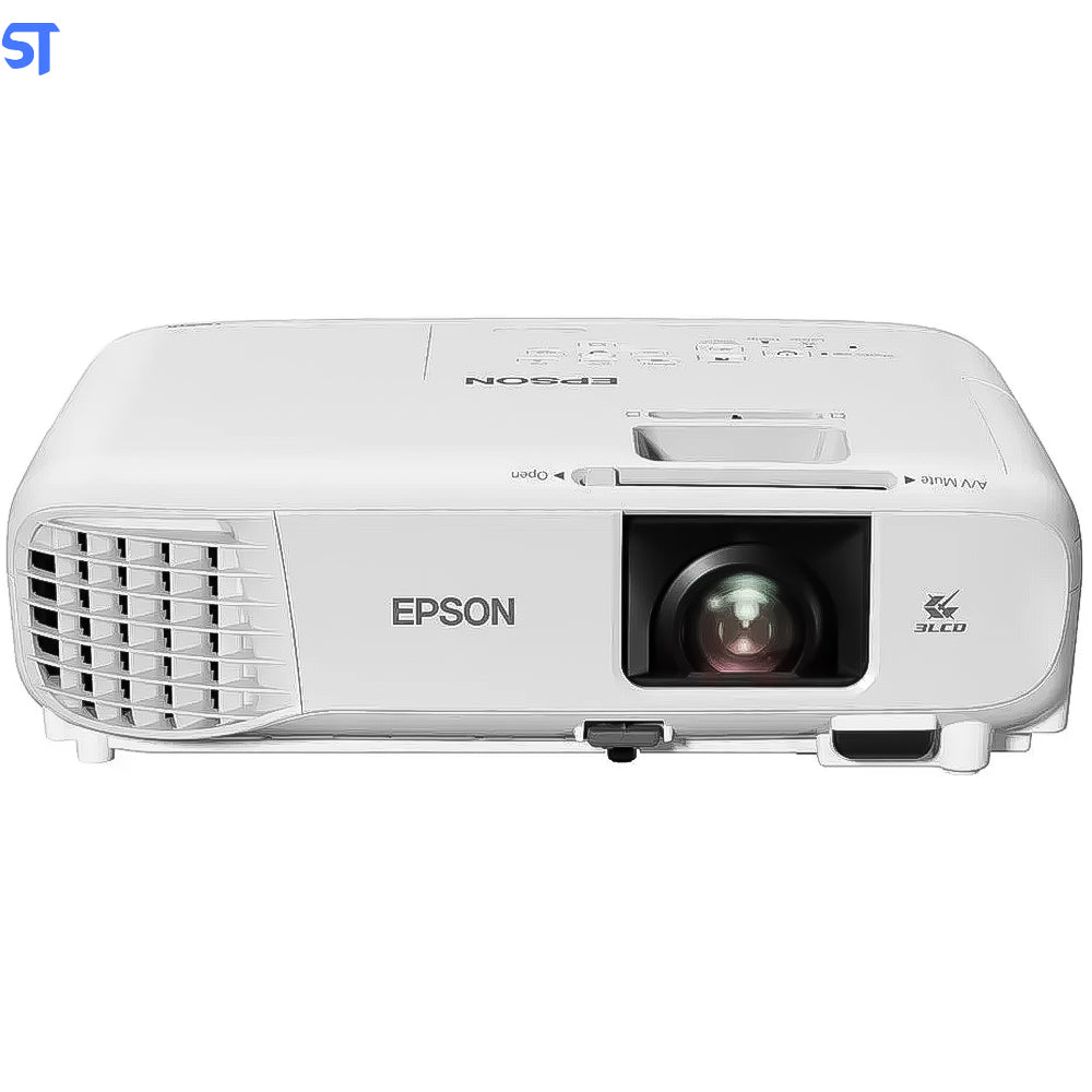 Projetor Epson Powerlite E20 3LCD, XGA, 3.400 Lumens Com Tela de Projeção Elétrica 150x200cm 220V GT