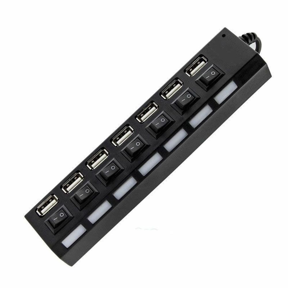 Hub Usb 2.0 Com 7 Portas Suporta 500gb -Knup- Hb-T57