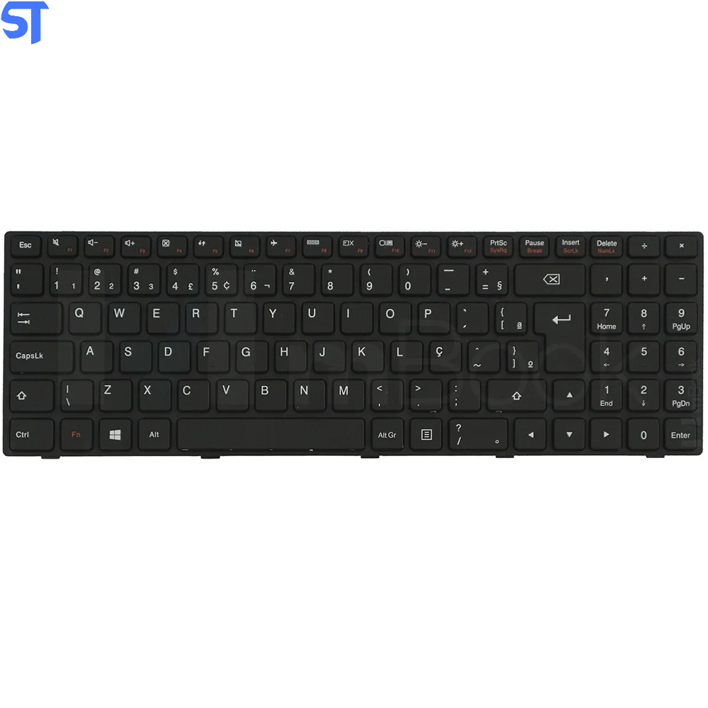 Teclado Notebook Lenovo 100-15Iby - Preto Br -Com Frame