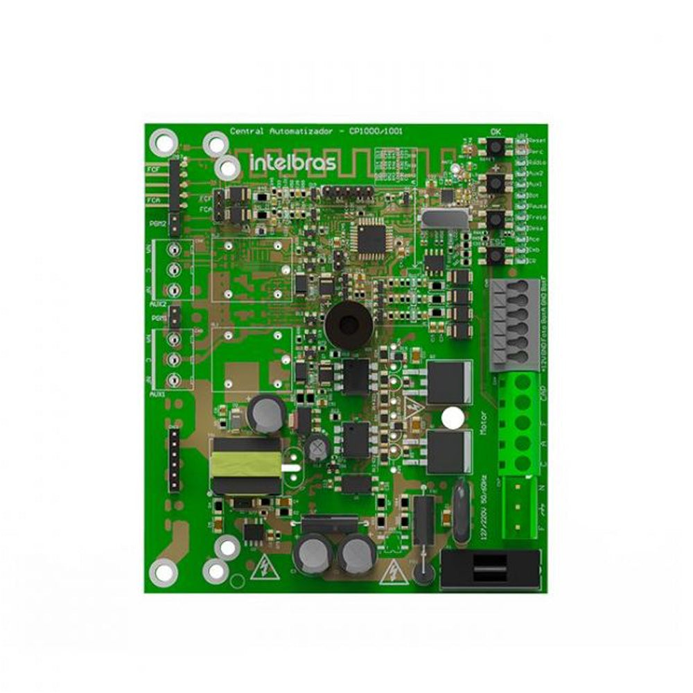 Motor Automatizador de Portão Intelbras DR 600 220V AL Deslizante 1/3 HP com 2 Controles e placa Controladora