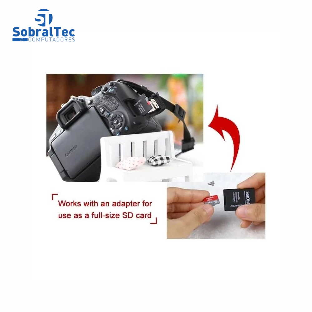 Adaptador  Leitor De Cartão Micro Sd, Hc e Xc Sandisk