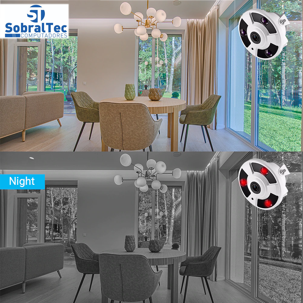 Câmera Ip Hamrolte 2MP  Wi-Fi  Interna Visão Noturna Detecção Humana Áudio Com Duas Vias