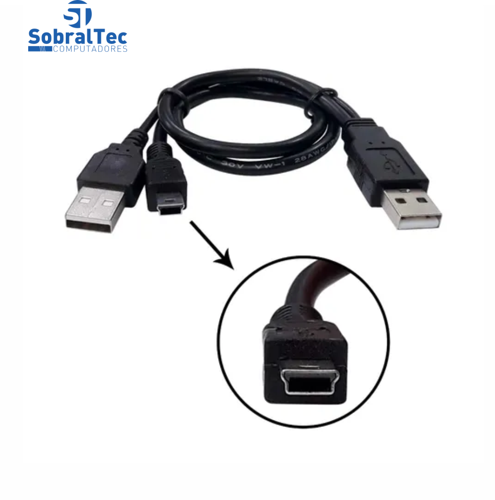 Cabo Y Usb 2.0 Para HD Externo Samsung Seagate LG Toshiba Sony