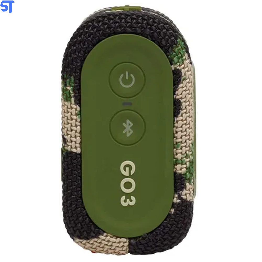 Caixa de Som Portátil JBL GO 3 Bluetooth 5.1 À Prova D'água e Poeira IP67 Camuflado