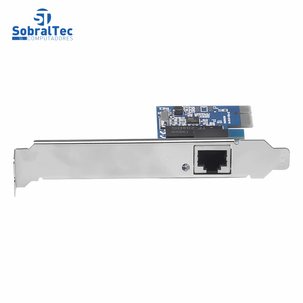 Placa De Rede Pci Express RJ-45 10/100/1000Mbps Gigabit Realtek Kebidu X4-02
