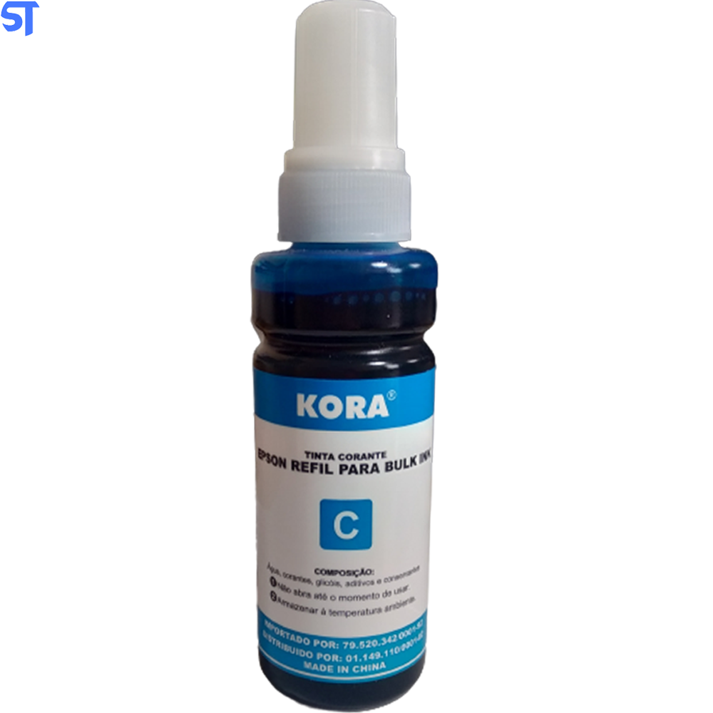 Kit Tinta Refil Epson/HP Preto/Yelow/Magento/Cyan 400ML Kora