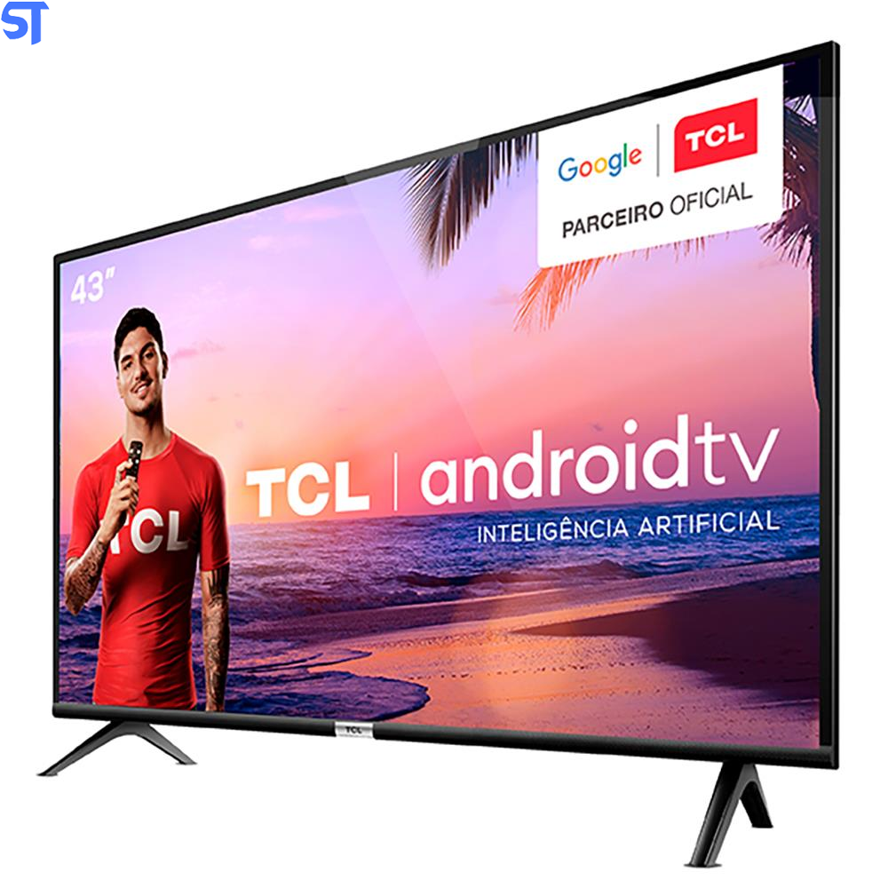 Smart TV LED 43" Full HD TCL 43S6500FS Android, Controle Remoto com Comando de Voz, Google Assistant, HDR, Chromecast In