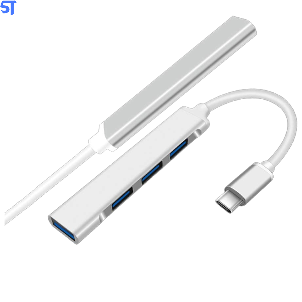 Hub De Alta Velocidade Tipo C 4 Portas 3 Usb 2.0 e 1 Usb 3.0- Congdi