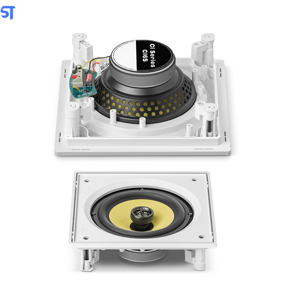 Caixa de Som Arandela Acústica Quadrada CI6S Potência 60W RMS Branca - JBL