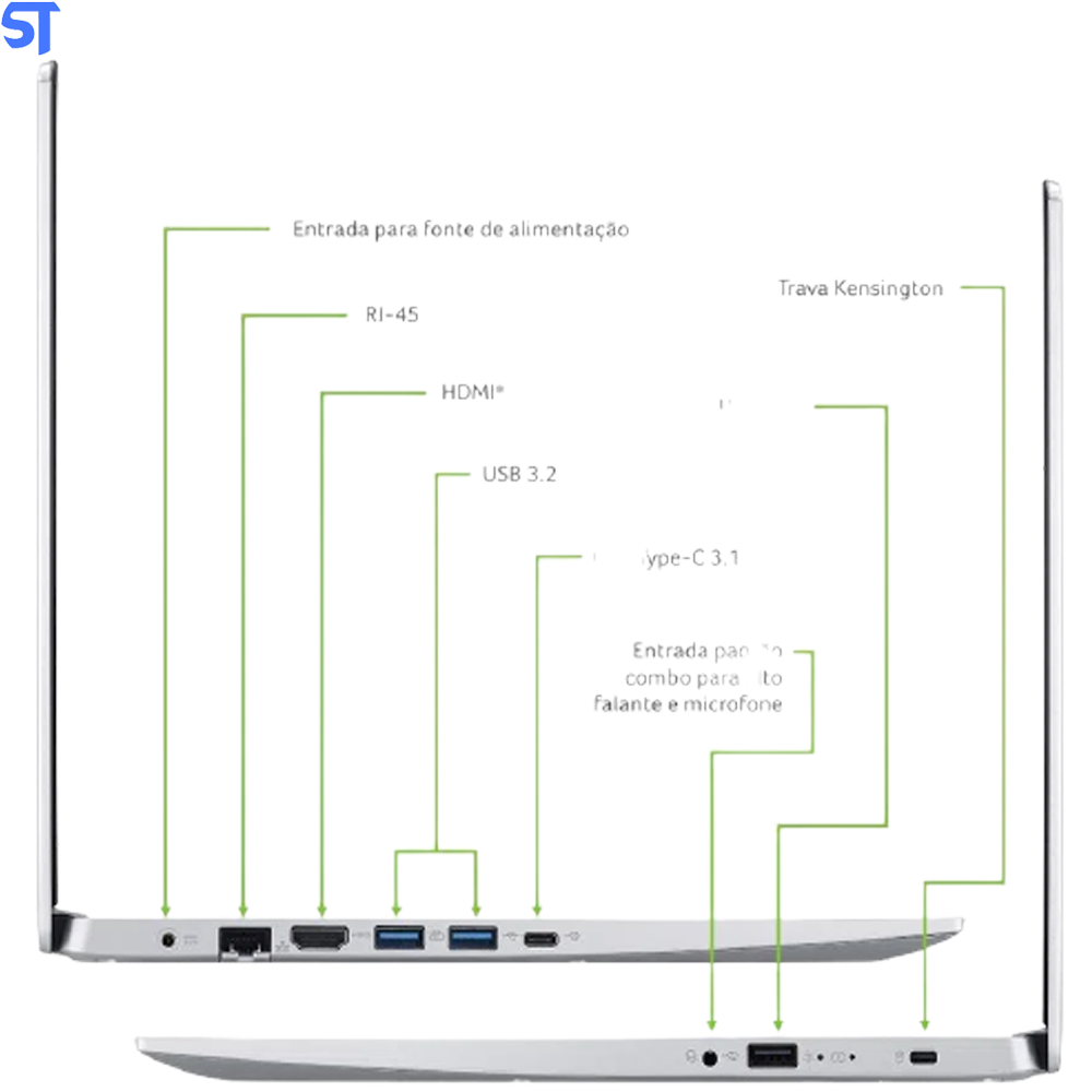 Notebook Acer Aspire 5 A515-54-70CM Intel Core i7-10510U -8GB DDR4- SSD 512GB- NVMe Endless OS 15,6