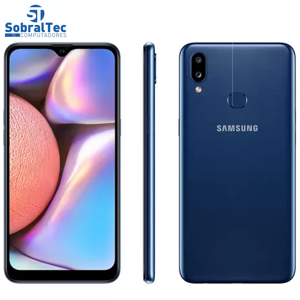 Smartphone Samsung Galaxy A10s 32GB  4G - Octa-Core 2GB RAM 6,2” Câm. Dupla + Selfie 8MP- Azul