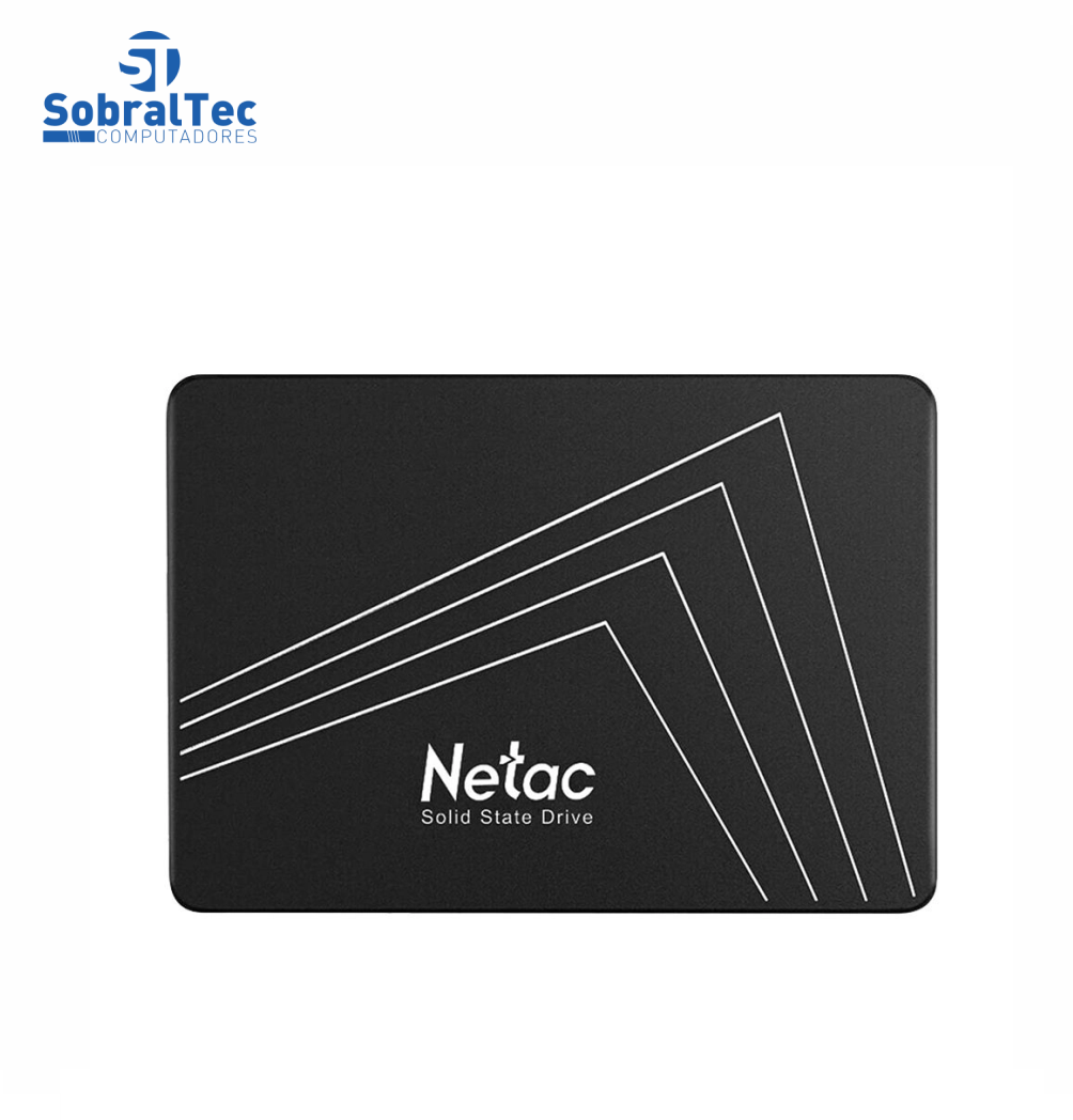 HD SSD 240GB Netac Sata 3 500mb/s para Leitura e 350mb/s para Gravação Black