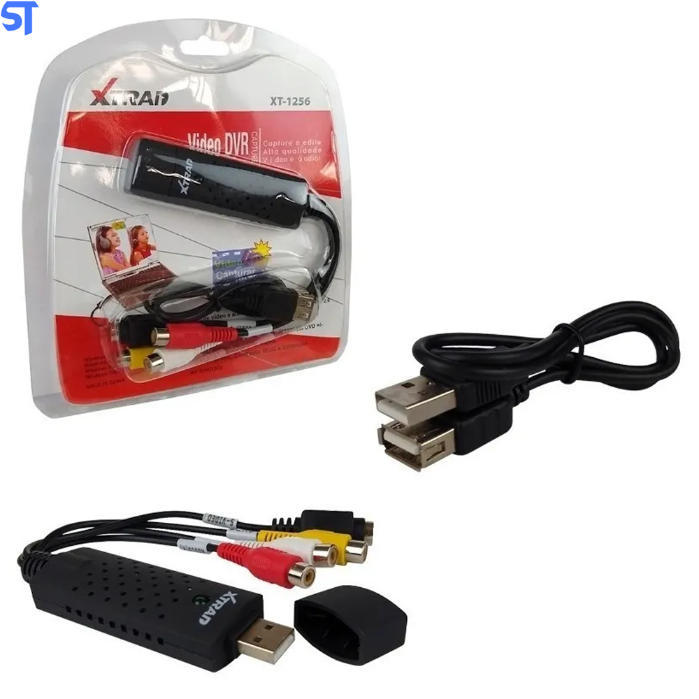 Placa De Captura Para Video Dvr Rca/S-Video Para Usb Xtrad Xt-1256