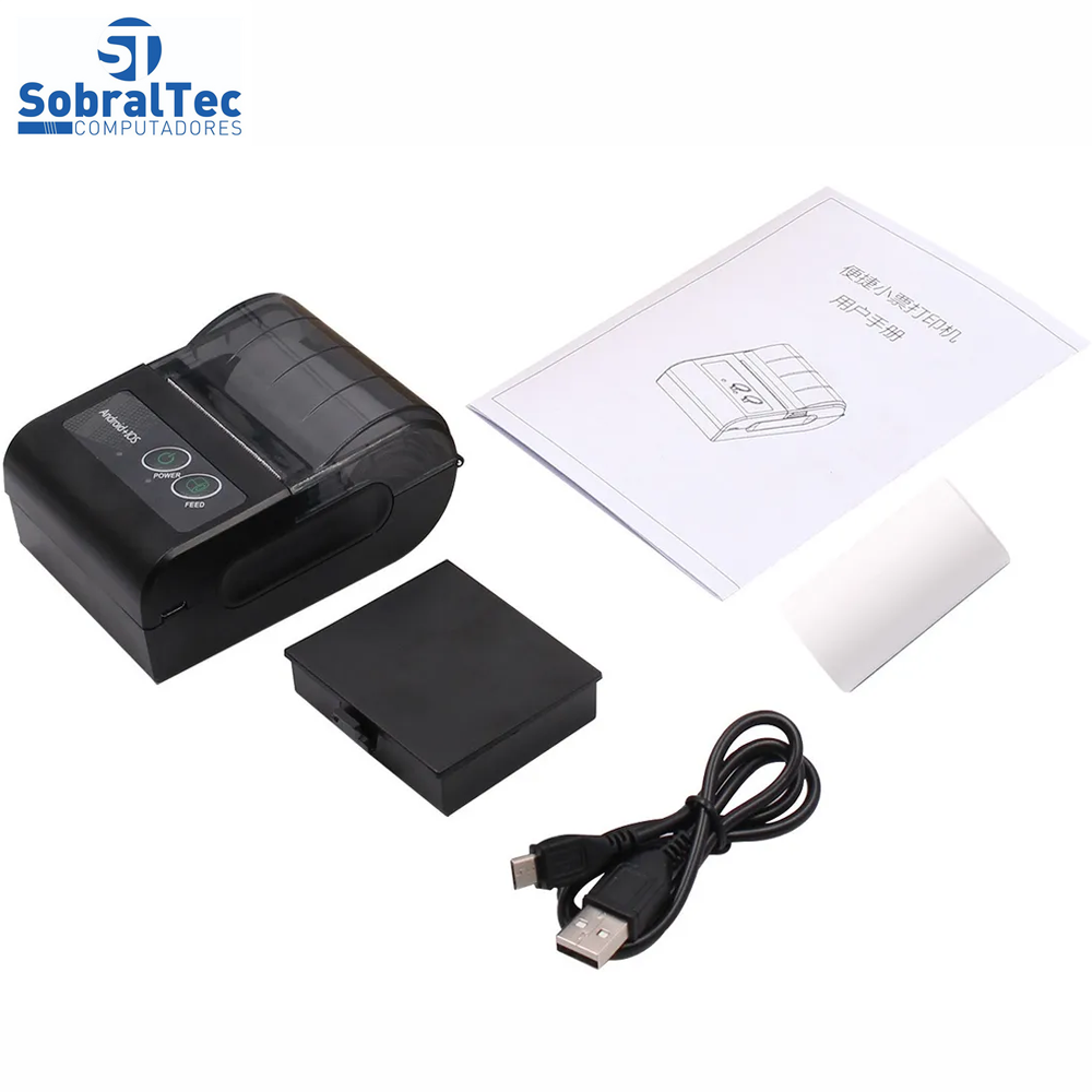 Mini Impressora Térmica 58mm Sem Fio Thermal Printer Aibecy