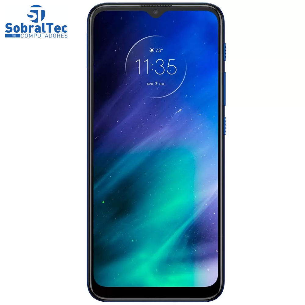 Smartphone Motorola One Fusion 128GB Azul Safira - 4GB RAM Tela 6,5” Câm. Quádrupla + Selfie 8MP