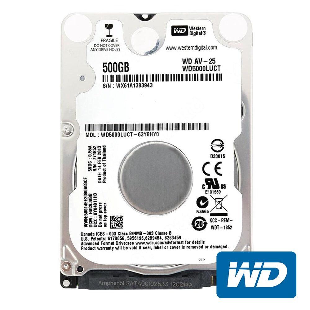 Hd Interno Notebook 500gb Western Digital 5400rpm Wd5000luct