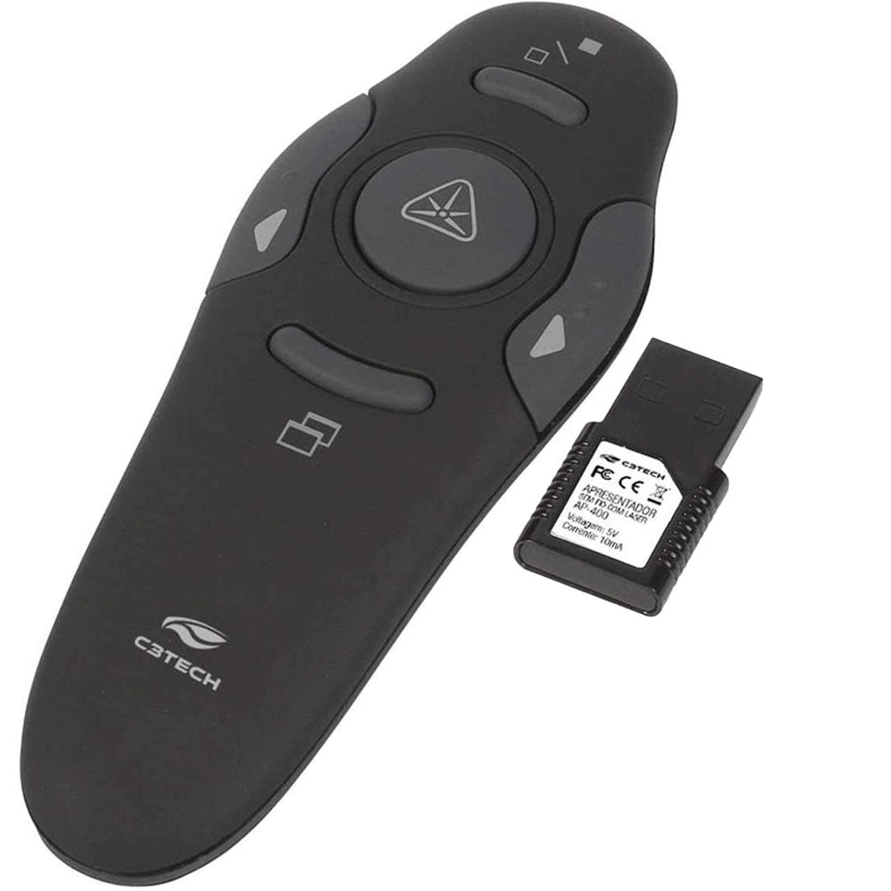 Apresentador Slide Power Point Wireless  AP-400 C3tech Preto