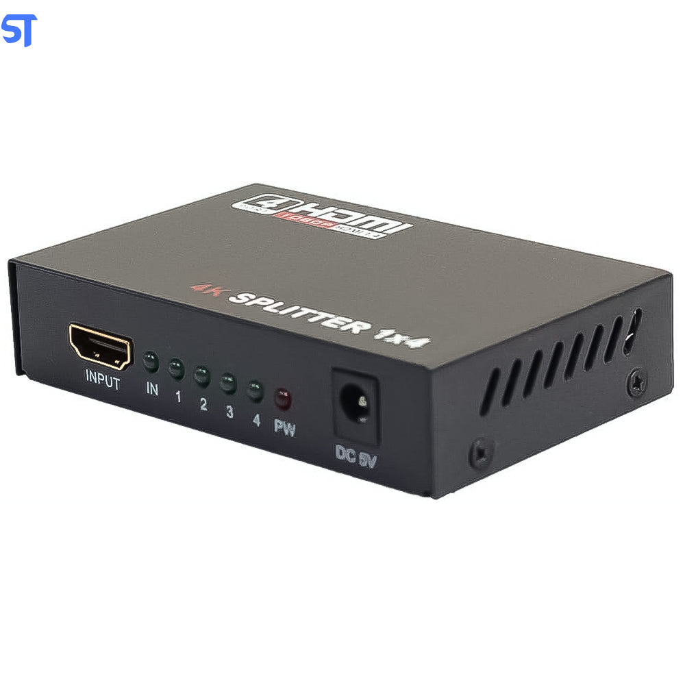 Switch Distribuidor Amplificador Ultra Hd 4k Uhd Hdmi 1 Entrada e 4 Saídas