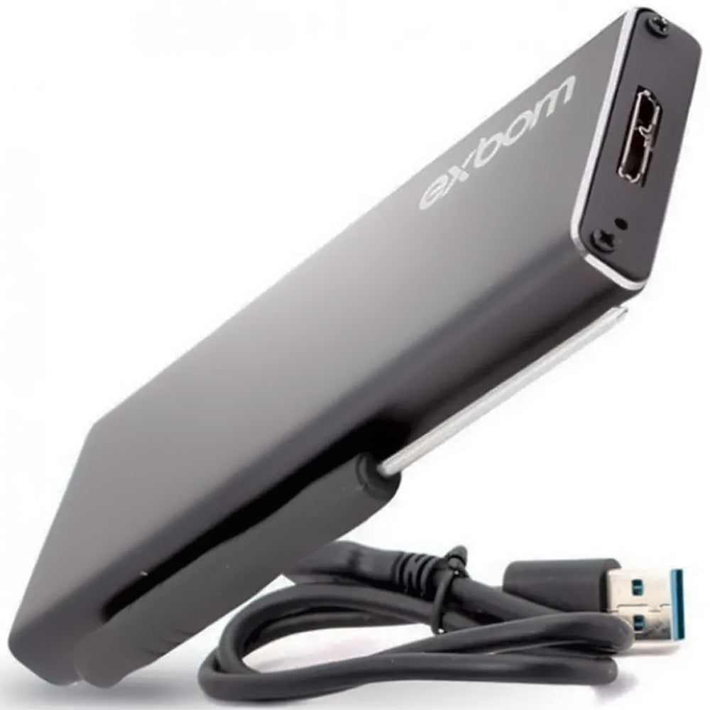Case Mini para HDs SATA III NGFF / M.2 B Key USB 3.0 alumínio 5Gbps EXBOM CGHD-M2B31