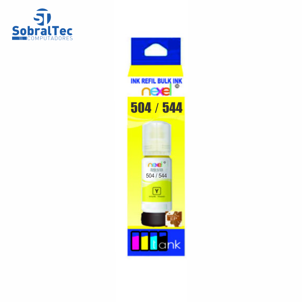 Tinta Refil Bulk Ink Compativel Epson Corante 70Ml Amarelo - 504/544 Nexel Para Ecotank L3150 / L3110 / L5190 / L3250