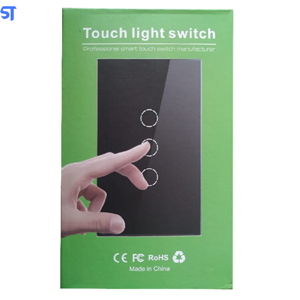 Interruptor de Parede Inteligente Para Casa 220v WiFi com Led Amazon Alexa Google Home Tuya - Branco