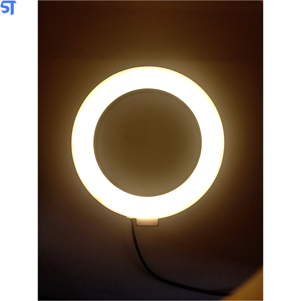 Ring Light 10" 3 Cores com Ajuste de Itensidade e Suporte