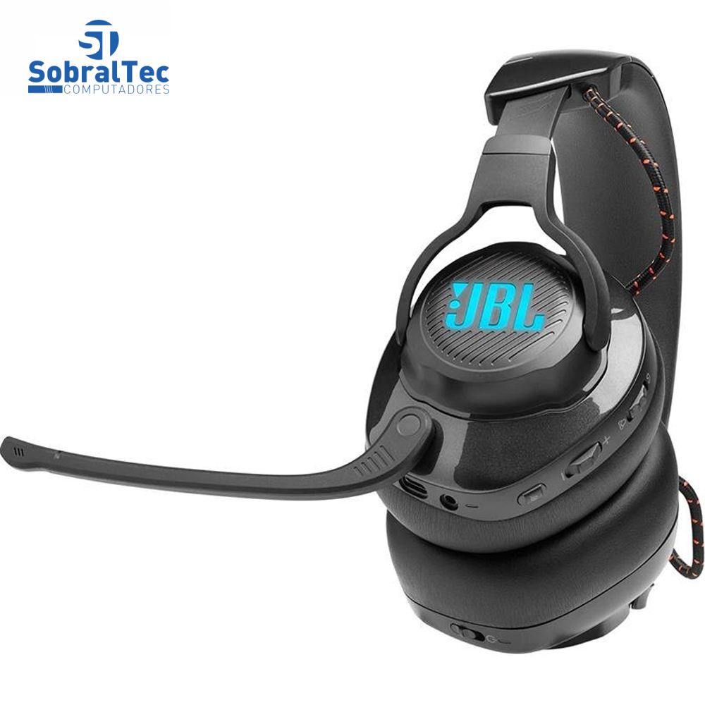 Fone de Ouvido JBL Quantum 600 Wireless Over-Ear RGB com Microfone - Preto