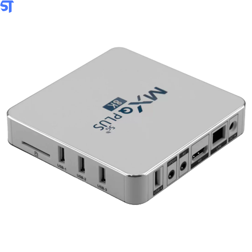 Tv Box Receptor MXQ Plus 8K / 5G / 64GB Armazenamento/ 8GB RAM - Branco
