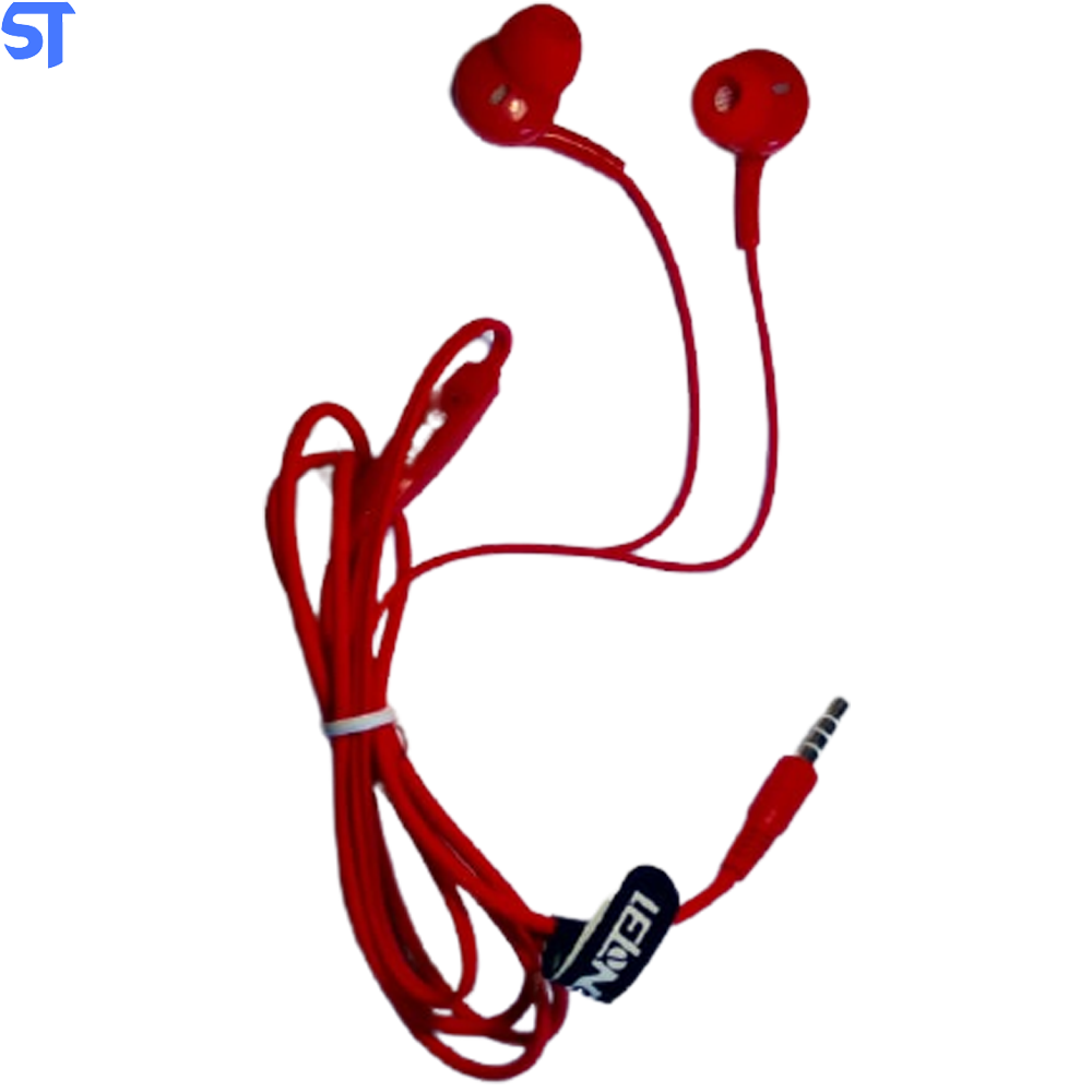 Fone De Ouvido Stereo Lelong Vermelho Com Borrachinhas Extras - LE-0233