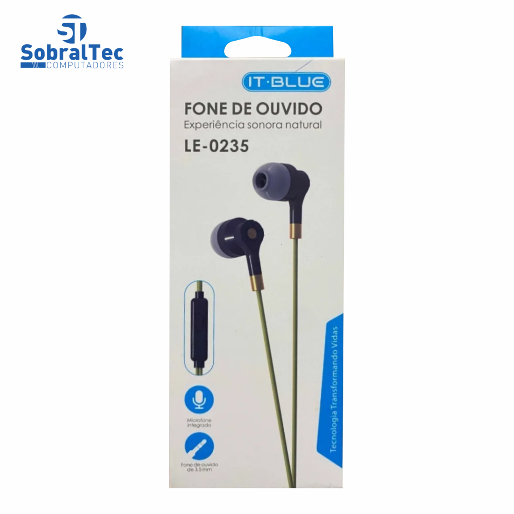 Fone De Ouvido Para Smartphone P2 Com Microfone IT BLUE LE-0235