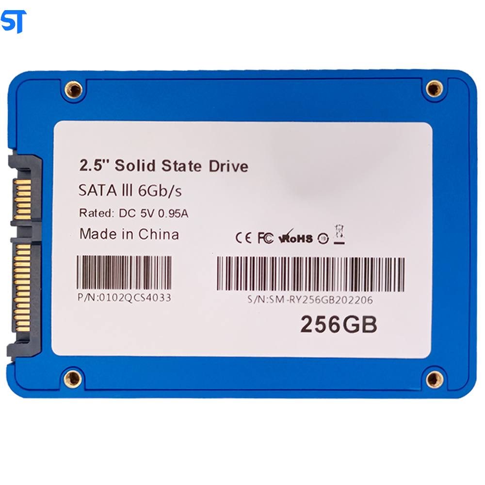 HD SSD SobralTec 256Gb 2.5 Sata3 Leitura 570Mb/s Escrita 500Mb/s Azul