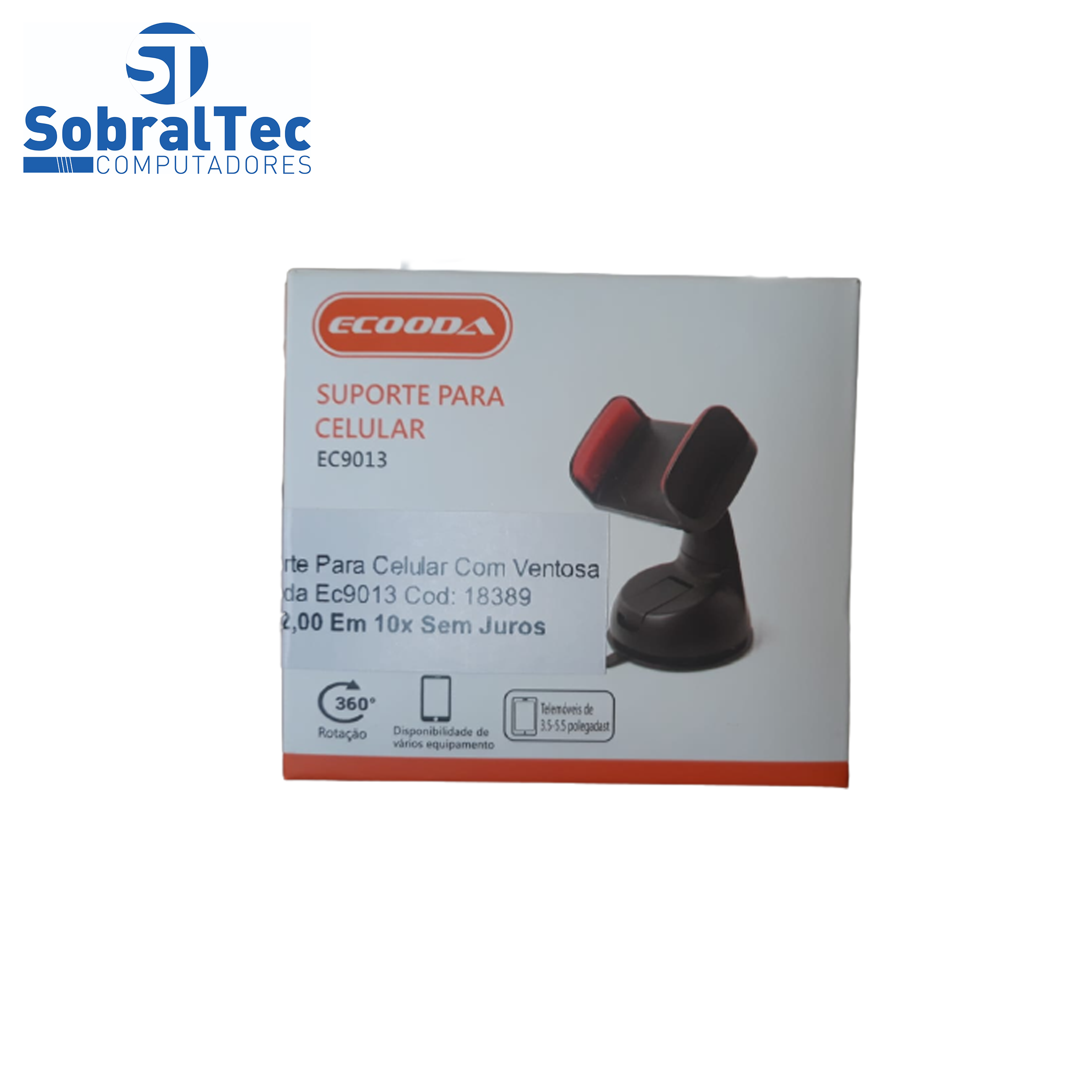 Suporte Para Celular Com Ventosa Ecooda Ec9013