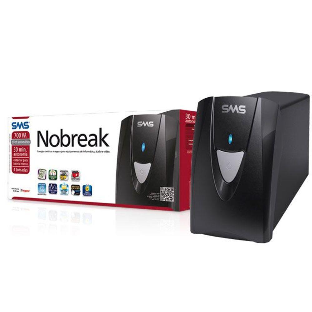 Nobreak SMS Bivolt 1500VA Net4+ NG Entrada Bivolt E Saída 115v 5 Tomadas + Extensor